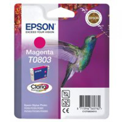 OEM Epson C13T08034011 (T0803) Ink Cartridge Magenta 220 Pages 7.4ml