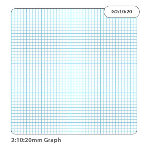 RHINO A4 Punched Graph Paper 500 Leaf, 2:10:20, 1:5:10 Graph Ruling (Pack of 5)