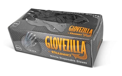 Beeswift Nitrile Disposable Gripper Glove Powder Free Black S (Box of 1000)
