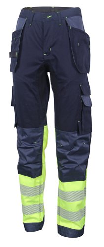 Beeswift High Visibility Two Tone Trousers Saturn Yellow / Navy 28S, 28T, 30T, 32S, 32T, 34S, 34T, 36T, 38S, 38T, 40S, 40T, 42T, 44S, 44T, 30S, 36S, 42S