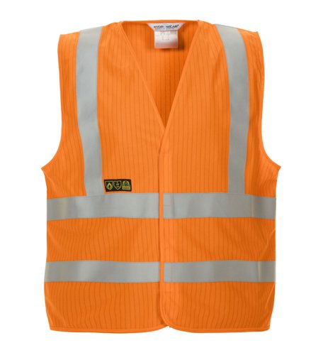 Hydrowear Mably High Visibility Flame Retardant Anti-Static Waistcoat Orange LXL