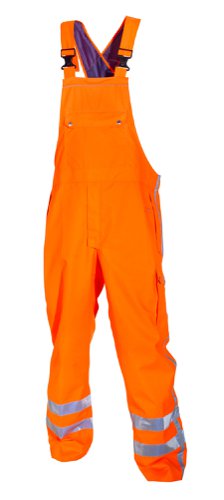 Hydrowear Utting Simply No Sweat High Visibility Waterproof Bib and Brace Orange L