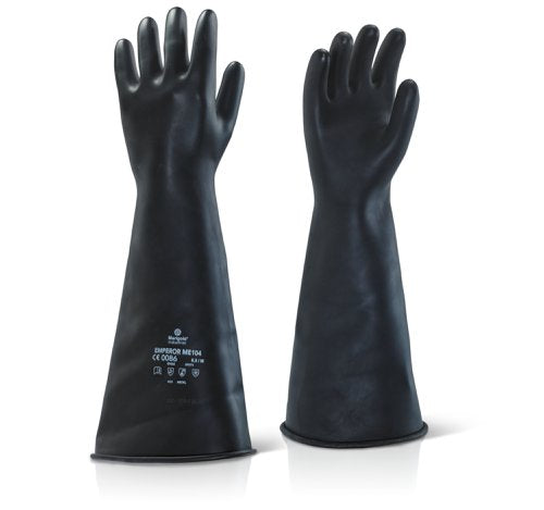 Ansell Industrial Latex Medium Weight 17” Gauntlet Black 08, 09, 10, 11