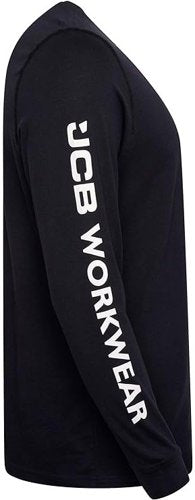 JCB Workwear Banner L/S Navy T-Shirt L