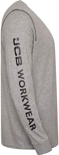 JCB Workwear Banner L/S Grey T-Shirt S