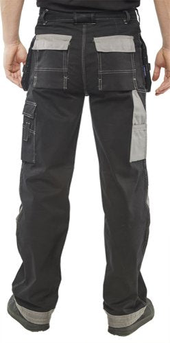 Beeswift Kington Multi Purpose Pocket Trousers Black 40, 28, 30, 32, 32T, 34, 34T, 36, 36T, 38, 38T, 42, 42T, 44, 44T, 46, 46T, 48, 48T