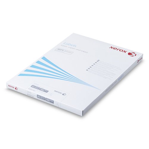 Xerox Monolaser Labels Square Corners Face:FSC4 10Up A4 105X55mm White Permanent Pack 100 003R97452