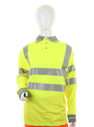 Beeswift LADIES Hi Visibility Long Sleeve POLO XL, XXL
