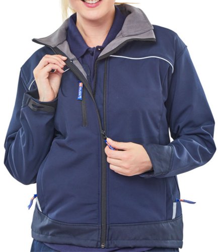 Beeswift Ladies Soft Shell Jacket Navy Blue Xs