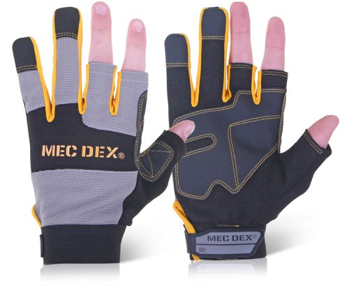 Mec Dex Work Passion Tool Mechanics Glove Grey / Gold M, XL, 2XL (Pair)