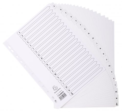 Exacompta Mylar Printed 160 GSM Indices A4 20 Part A to Z Letter Tabs