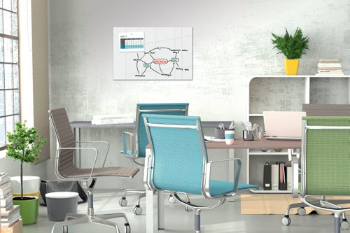 Magnetic Glass Board 600x400x9mm, 1200x900x9mm, 450x450x9mm, 900x600x9mm - Super White