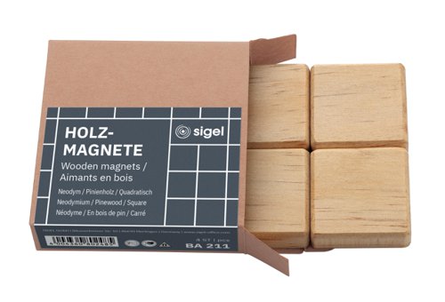 Square Wooden Magnets - Pack of 4 – BA211