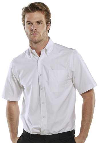 Beeswift Oxford Shirt Short Sleeve Blue 15, Blue 16, Blue 16.5, Blue 17, Blue 17.5, Blue 18, Blue 18.5, Blue 19, Blue 19.5, White 15, White 16, White 16.5, White 17, White 17.5, White 18, White 18.5, White 19
