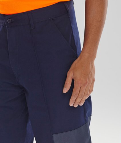 Beeswift Poly Cotton Nylon Patch Trousers Navy Blue 30, 30T, 32, 32T, 34, 34T, 36, 36T, 38, 38T, 40, 40T, 42, 42T, 44, 44T, 46, 46T, 48, 48T, 50, 50T, 52, 52T