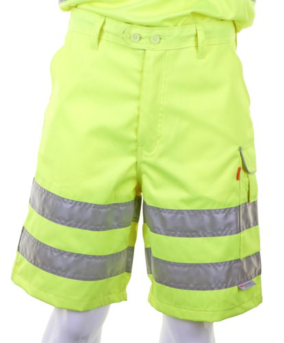 Beeswift Saturn Yellow Hi Visibility SHORTS 30, 32, 34, 36, 38, 40, 42, 44, 46