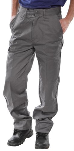Beeswift Heavyweight Drivers Trousers Grey 28
