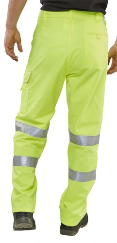 Beeswift Poly Cotton Trousers En471 Saturn Yellow 28, 28S, 28T, 30, 30S, 30T, 32, 32S, 34, 34S, 34T, 36, 36S, 36T, 38, 38S, 38T, 40, 40S, 40T, 42, 42S, 42T, 44, 44S, 44T, 46, 46S, 46T, 48, 48T, 32T