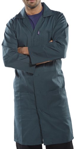Beeswift Poly Cotton Warehouse Coat Spruce Green 34, 36, 38, 40, 42, 44, 46, 48, 50