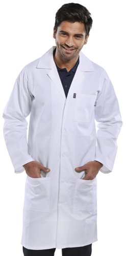 Beeswift Poly Cotton Warehouse Coat White 28, 30, 32, 34, 36, 38, 40, 42, 44, 46, 48, 50, 52, 54