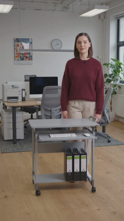 Durable Computer Trolley 75 FH Grey
