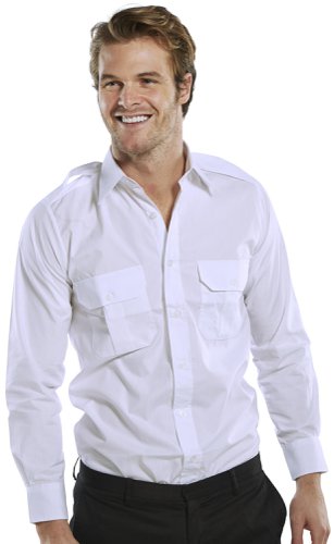 Beeswift Pilot Shirt Long Sleeve White 15, 15.5, 16, 16.5, 17, 17.5, 18, 18.5, 19, 19.5