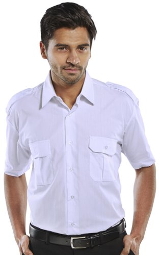 Beeswift Pilot Shirt Short Sleeve White 15, 15.5, 16, 16.5, 17, 17.5, 18, 18.5, 19