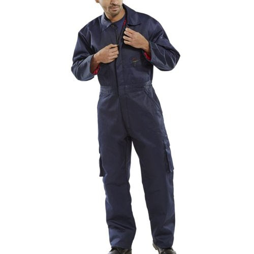 Beeswift Quilted Boilersuit Navy Blue 36, 42, 44, 46, 50, 54, 58