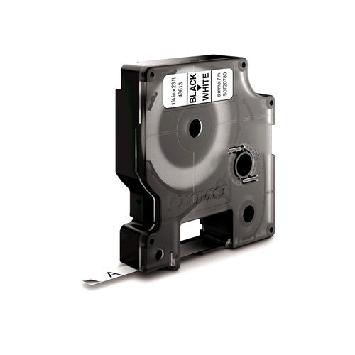 OEM Dymo 43613 (S0720780) DirectLabel-etikettes Black on White 6mm x 7m for Dymo D1 6-12mm/19mm/24mm/400 Duo
