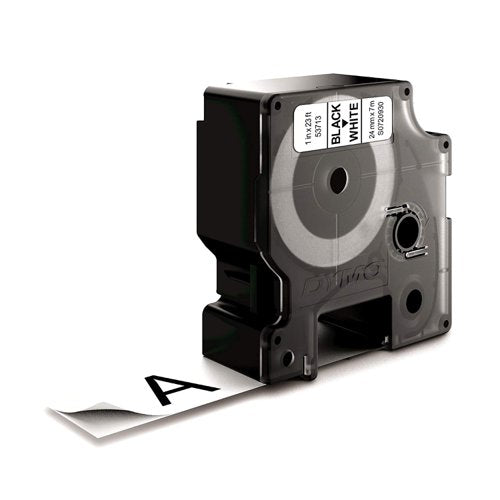 OEM DYMO 53713 (S0720930) D1 Label Tape Black on White 24mm x 7m