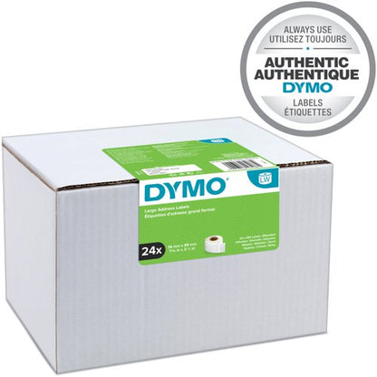 OEM DYMO 99012 (S0722400) Label TapeWhite 89mm x36mm Pack qty 2
