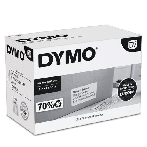 OEM Dymo S0947420 DirectLabel etikettes 102mm x 59mm 2x575 for Labelwriter 4 XL