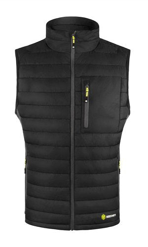 Beeswift Flex Workwear Padded Bodywarmer Black/Grey Lge