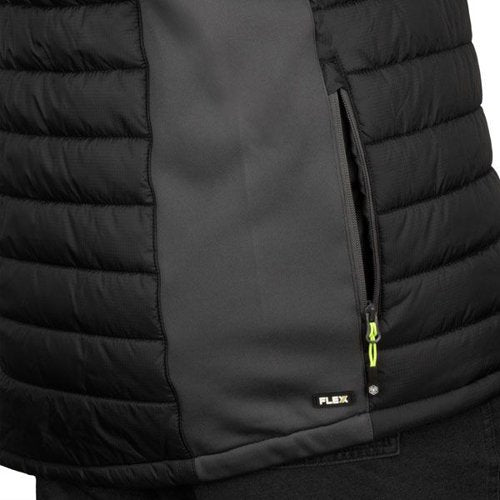 Beeswift Flex Workwear Padded Bodywarmer Black/Grey Med