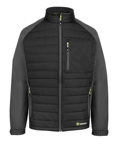 Beeswift Flex Workwear Padded Jacket Black/Grey Med