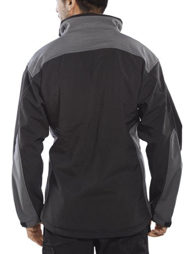 Beeswift Two Tone Soft Shell Jacket Black / Grey Xs