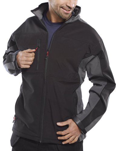 Beeswift Two Tone Soft Shell Jacket Black / Grey Xs