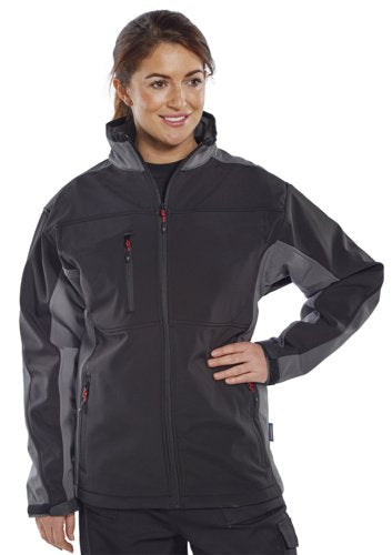 Beeswift Two Tone Soft Shell Jacket Black / Grey Xs