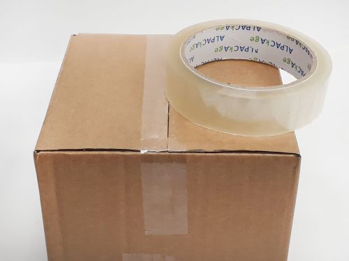 Clear BOPP Stationery Tape 19mm 66m, 25mm  66m 35mu Pk 6