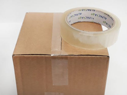 Clear BOPP Stationery Tape 19mm 66m, 25mm  66m 35mu Pk 6