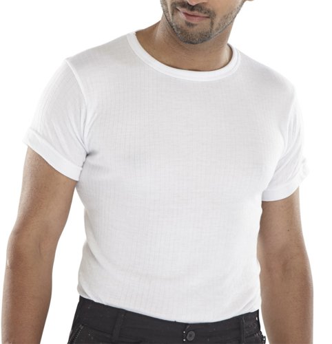 Beeswift Short Sleeve Thermal Vest Blue M, White M, White XL, White 2XL, White 3XL, Blue XL, Blue 2XL, Blue 3XL