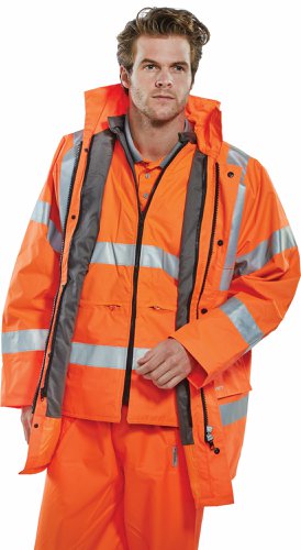Beeswift 4 In 1 Jacket and Bodywarmer Orange L