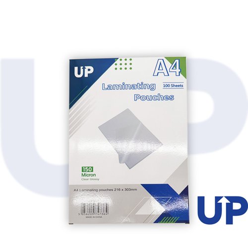 UP Laminating Pouch A4 150, A4 250, A3 250, A3 150 micron (100)