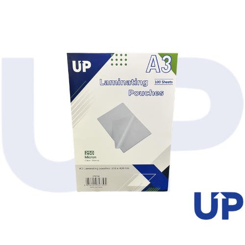 UP Laminating Pouch UP Laminating Pouch A4 150 micron (100), UP Laminating Pouch A4 250 micron (100), UP Laminating Pouch A3 250 micron (100), UP Laminating Pouch A3 150 micron (100), UP Laminating Pouch A4 150 micron (100), UP Laminating Pouch A4 250 micron (100), UP Laminating Pouch A3 250 micron (100), UP Laminating Pouch A3 150 micron (100)
