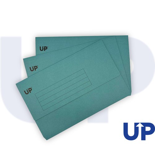 UP Half Flap Document Wallet Pack of 50 - Blue, Green, Pink, Yellow, Red