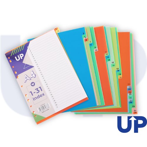 UP Index Polypropylene A4 1-UP Index Polypropylene A4 1-5 Multicolour, UP Index Polypropylene A4 1-10 Multicolour, UP Index Polypropylene A4 1-20 Multicolour, UP Index Polypropylene A4 1-31 Multicolour, UP Index Polypropylene A4 1-5 Multicolour, UP Index Polypropylene A4 1-10 Multicolour, UP Index Polypropylene A4 1-20 Multicolour, UP Index Polypropylene A4 1-31 Multicolour