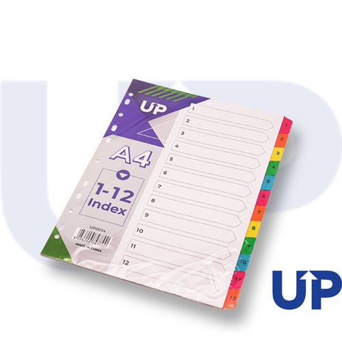 UP Index White Multicolour Tabs 1-5, 10, 12, 20, 31