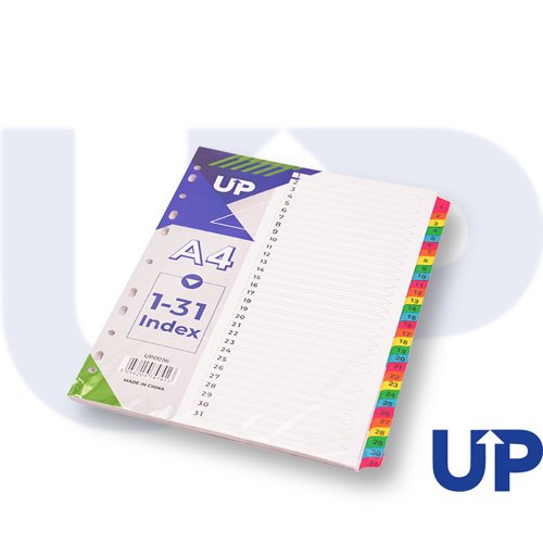 UP Index White Multicolour Tabs 1-5, 10, 12, 20, 31