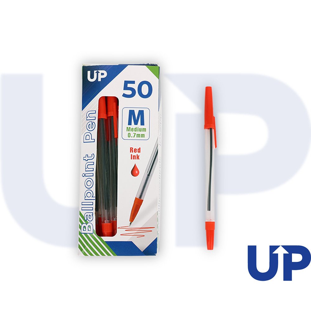 Ballpoint Pen Medium Red (50)