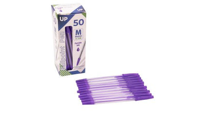UP Ballpoint Pen Medium Black, Red, Green, Purple, Blue (50)